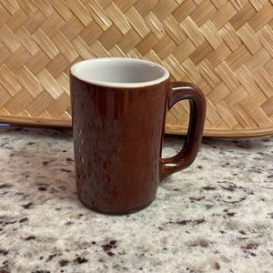 Vintage Hall Brown Drip Glaze Restaurant Style Heavy Coffee Diner Mug USA